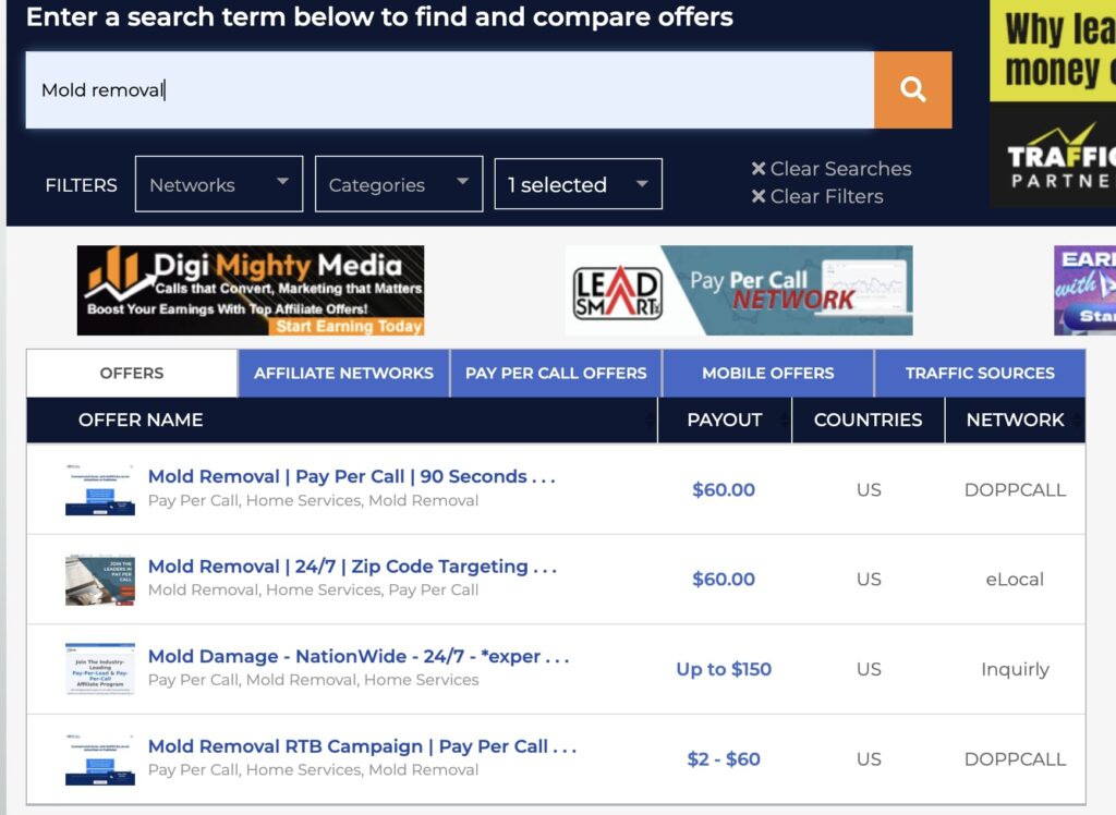 I want to promote an affiliate offer related to mold removal