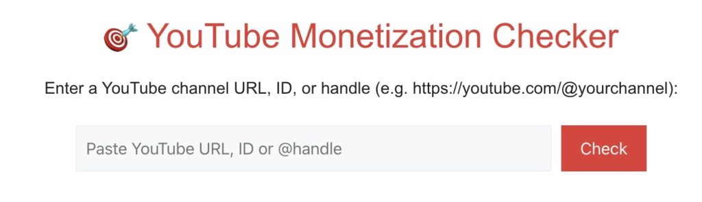 YouTube Monetization Checker