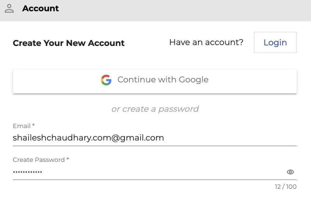 Create an Account