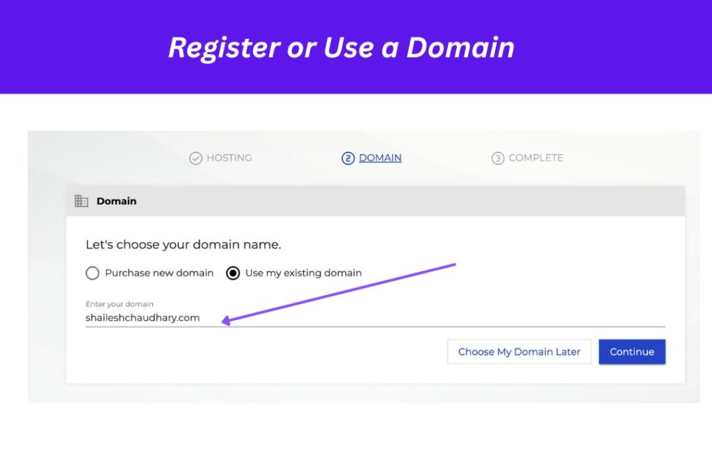 Register or Use a Domain