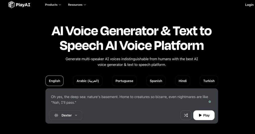 Play.ht ai voice generator