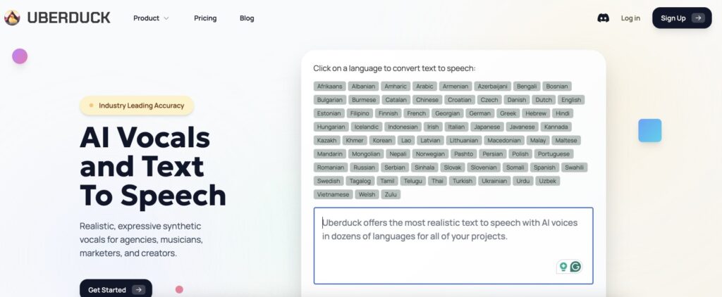 Uberduck is an interesting AI voice generator